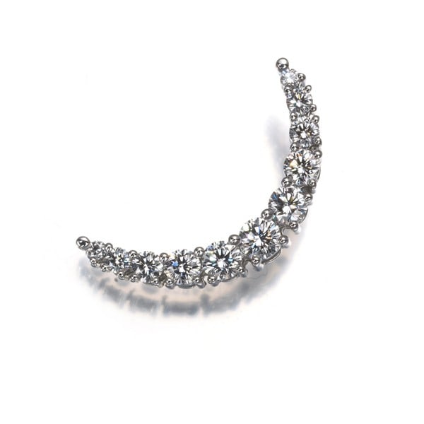 Mikimoto Brooch Diamond 0.46Ct Moon 18K 750 White Gold: Mikimoto Brooch Diamond 0.46Ct Moon 18K 750 White Gold The Mikimoto Brooch Diamond 0.46Ct Moon 18K 750 White Gold is a stunning piece featuring a 0.46ct natural diamond set in 18k white gold. This