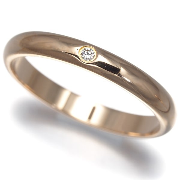 Cartier Ring Diamond 1895 Wedding Band 2.5Mm Eu49 18K 750 Rose Gold: Cartier Ring Diamond 1895 Wedding Band 2.5Mm Eu49 18K 750 Rose Gold Cartier's 1895 collection is renowned for its timeless elegance, and this rose gold wedding band is a stunning example. Featuring a 