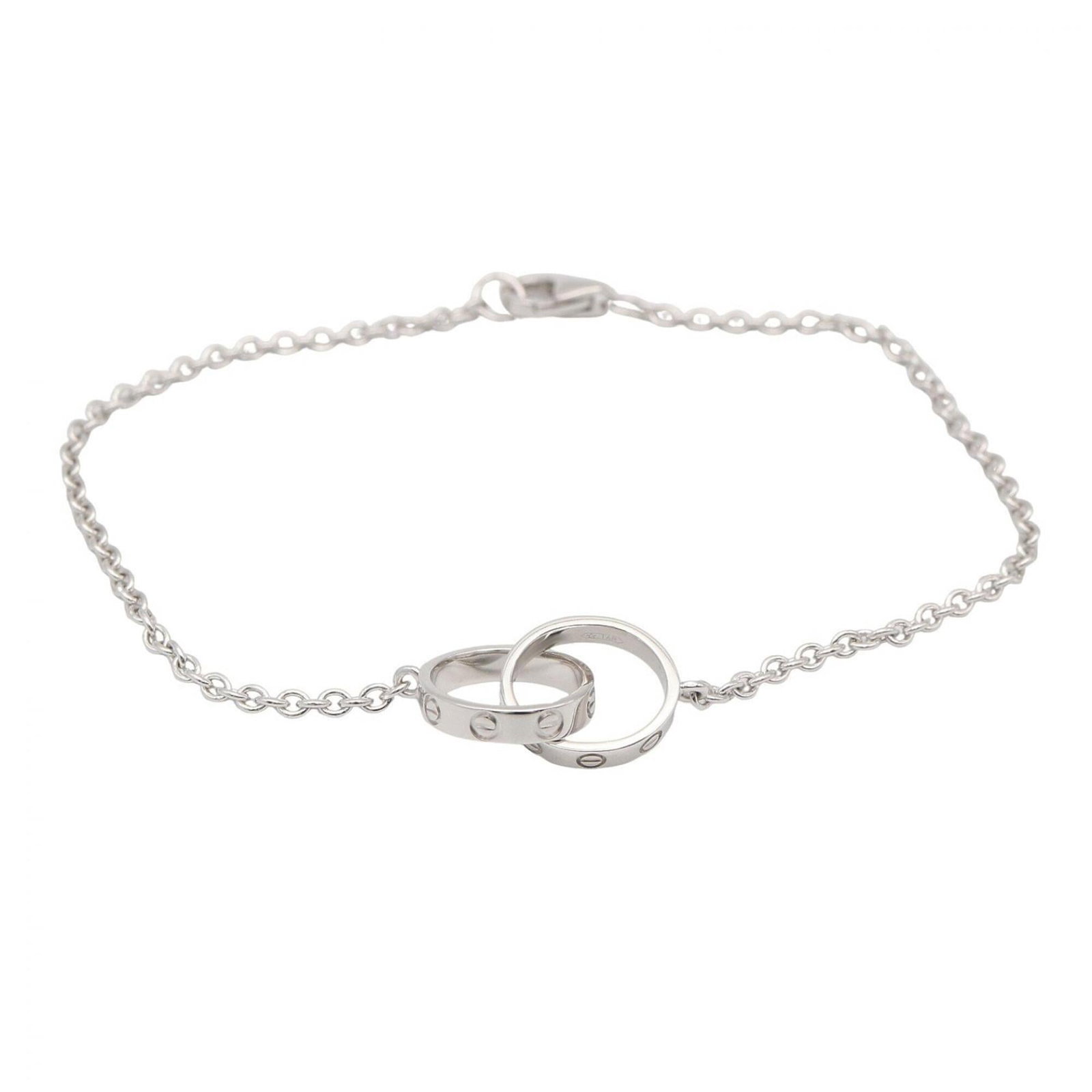 CARTIER Charm Bracelet White Gold (18K): CARTIER Charm Bracelet White Gold (18K) Cartier Charm Bracelet White Gold (18K) is a stylish and elegant accessory featuring 18K white gold construction. The silver-toned charm bracelet boasts a