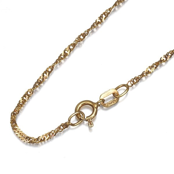 Screw Chain Necklace 39Cm 18K 750 Yellow Gold: Screw Chain Necklace 39Cm 18K 750 Yellow Gold Screw Chain Necklace in 18K Yellow Gold. This 39cm long necklace features a chain style with a screw base, crafted from 18K yellow gold. Weighing 1.6g,