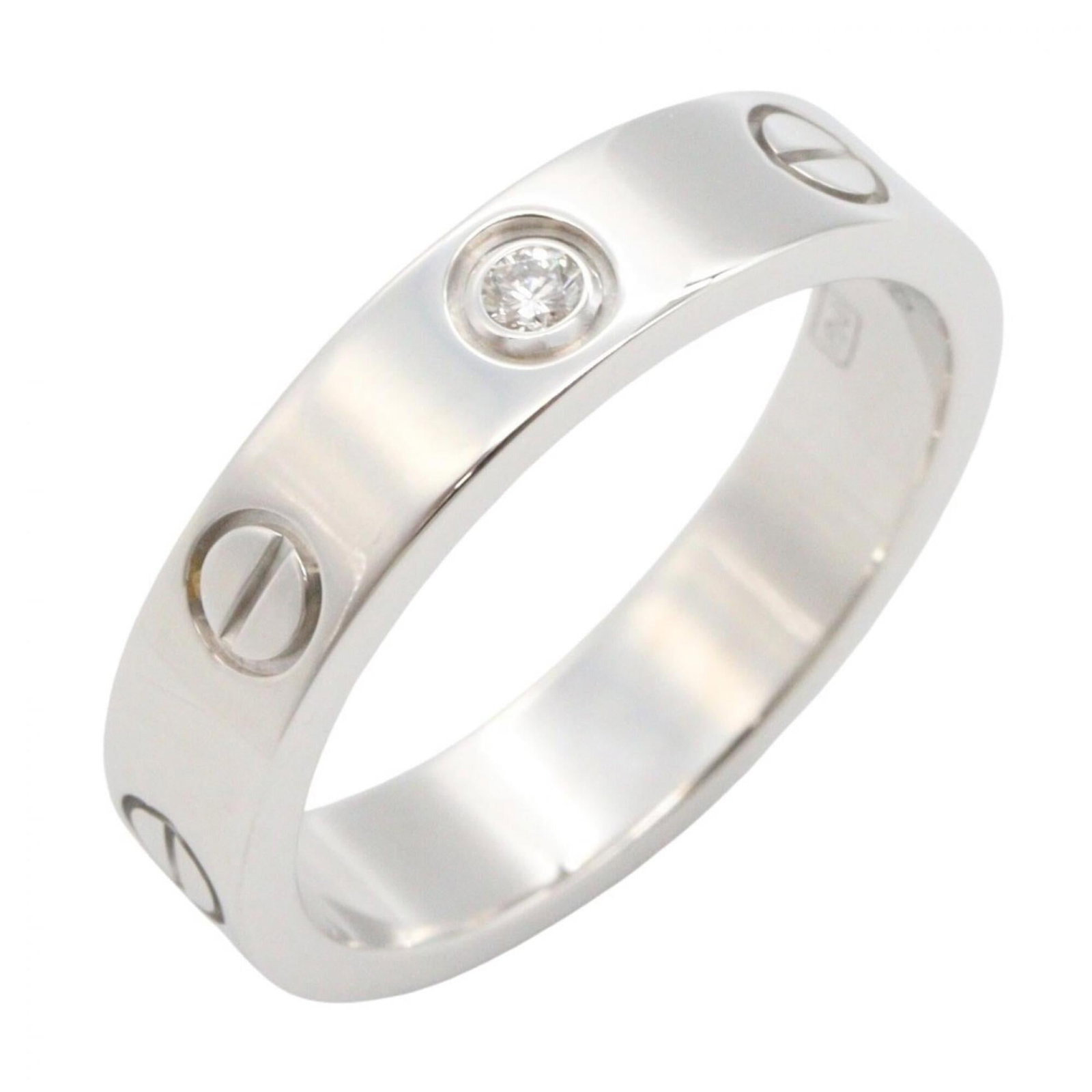 CARTIER Band Ring White Gold (18K): CARTIER Band Ring White Gold (18K) Cartier Band Ring White Gold (18K) is a stunning white gold band ring featuring a diamond stone. Made from 18K white gold, this ring boasts a sleek and