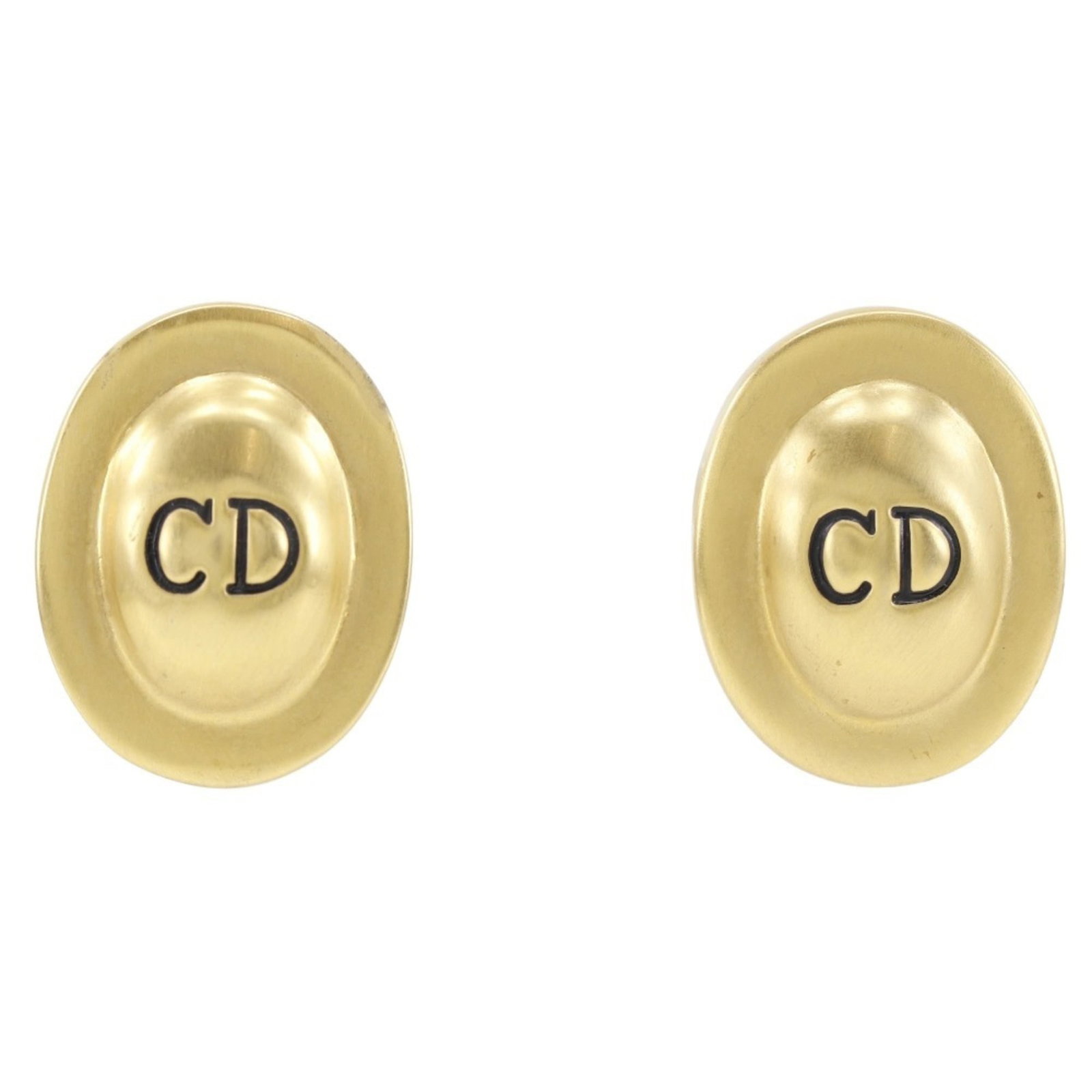 CHRISTIAN DIOR Clip Earrings Gold Plating: CHRISTIAN DIOR Clip Earrings Gold Plating Christian Dior Clip Earrings in Gold Plating. Made from gold plating, these clip earrings feature a sleek and sophisticated design. With visible scratches
