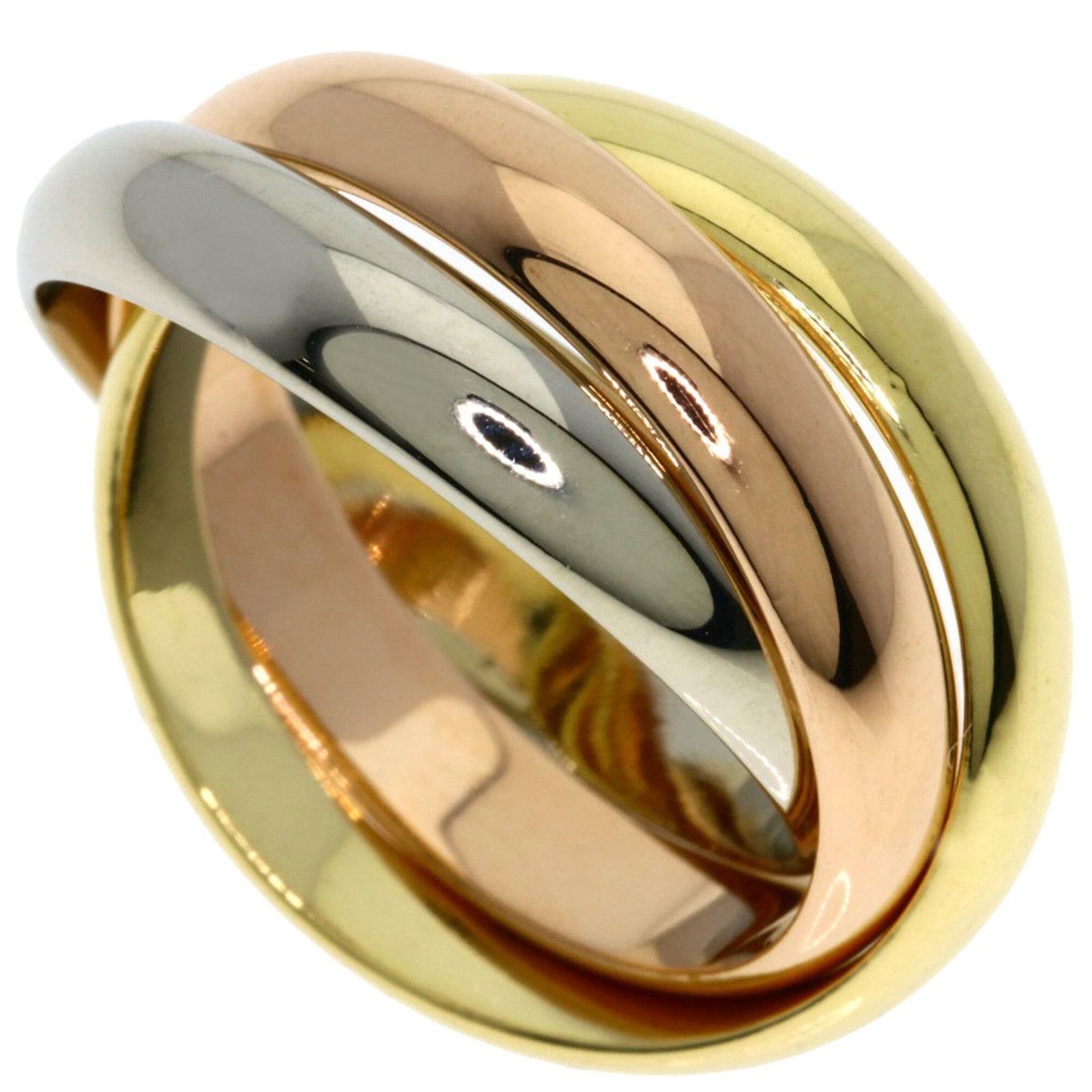 CARTIER Band Ring Pink Gold (18K) White Gold (18K) Yellow Gold (18K): CARTIER Band Ring Pink Gold (18K) White Gold (18K) Yellow Gold (18K) Pink gold, white gold, and yellow gold come together in this elegant band ring from Cartier, crafted in 18K purity. The ring