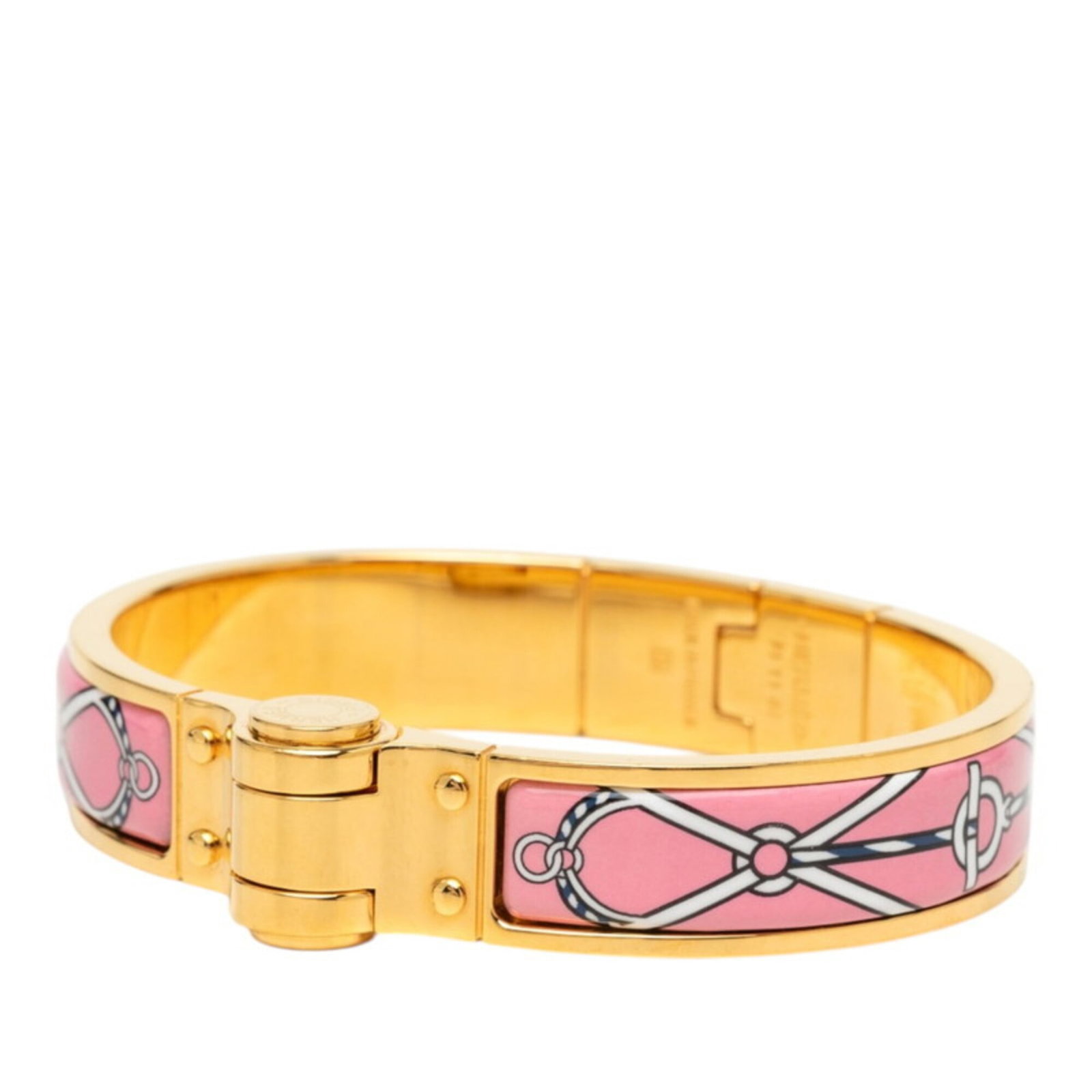 HERMES Bangle Enamel Gold Plating - 2