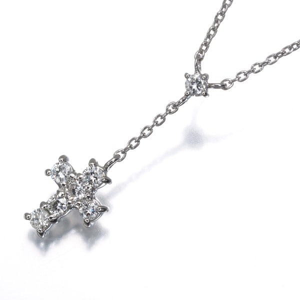 Vendome Necklace Diamond 0.23Ct Cross Y-Drop 950 850 Platinum: Vendome Necklace Diamond 0.23Ct Cross Y-Drop 950 850 Platinum Vendome's 0.23ct diamond Y-drop pendant shines in 950/850 platinum, a hallmark of exceptional craftsmanship. The natural diamond's