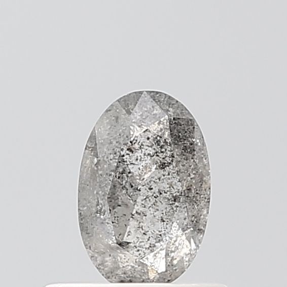 Oval 0.45ct Salt And Pepper VVS2 - Loose Natural Diamond: Oval 0.45ct Salt And Pepper VVS2 - Loose Natural Diamond Oval cut diamond with a unique salt and pepper color, showcasing a high level of clarity with a VVS2 grade. Measuring 6.02L x 3.96W x 2.11H,