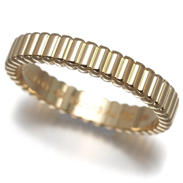 Boucheron Ring Quatre Grosgrain Small Eu49 18K 750 Yellow Gold: Boucheron Ring Quatre Grosgrain Small Eu49 18K 750 Yellow Gold Yellow gold 18k Boucheron Ring Quatre Grosgrain features a band with a small size, weighing 3.2g, and a ring size of EU49. This 18k gold