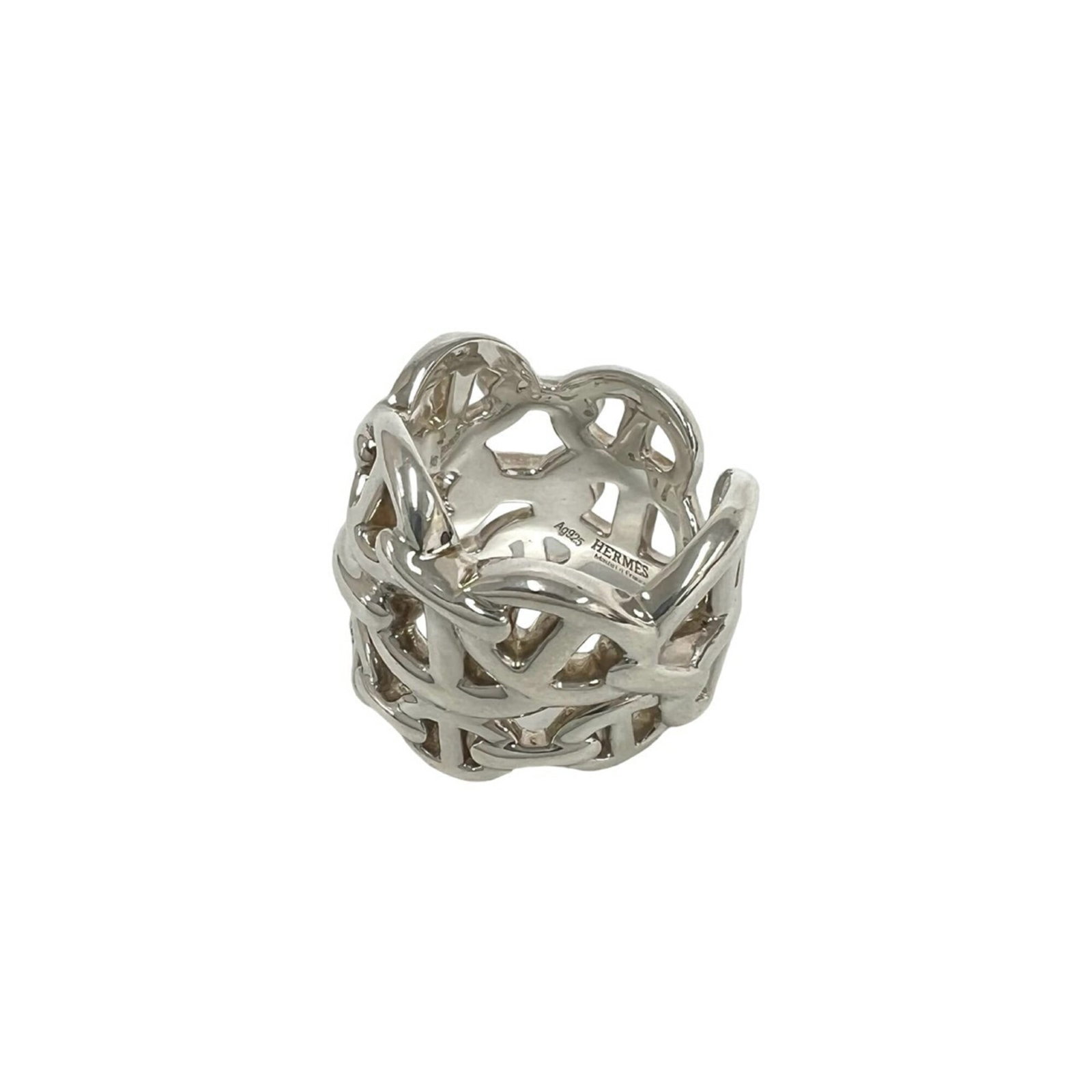 HERMES Band Ring Silver 925 - 4