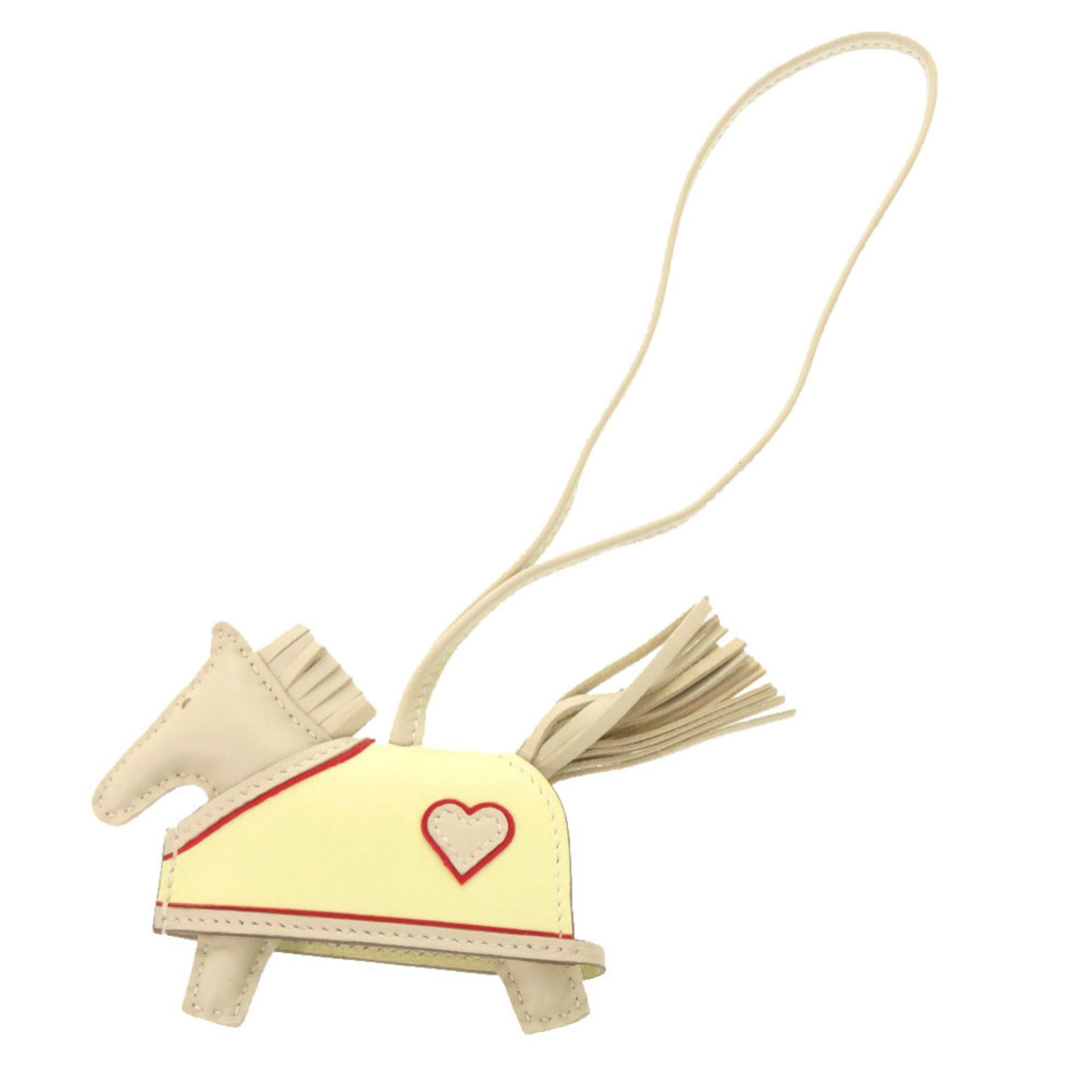 HERMES Handbag Charm Agneau Milo: HERMES Handbag Charm Agneau Milo Agneau Milo, a signature Herm?s handbag charm, boasts a sleek white finish and refined dimensions, measuring 75.00mm x 95.00mm x 20.00mm. In like new condition, this c