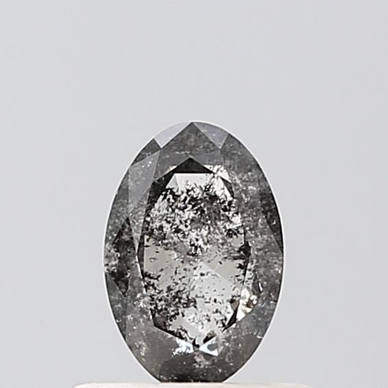 Oval 0.4ct Salt And Pepper VVS2 - Loose Natural Diamond: Oval 0.4ct Salt And Pepper VVS2 - Loose Natural Diamond Oval cut diamond with a unique salt and pepper color, offering a rare and intriguing appearance. Measuring 5.93L x 3.98W x 2.04H, this 0.4ct