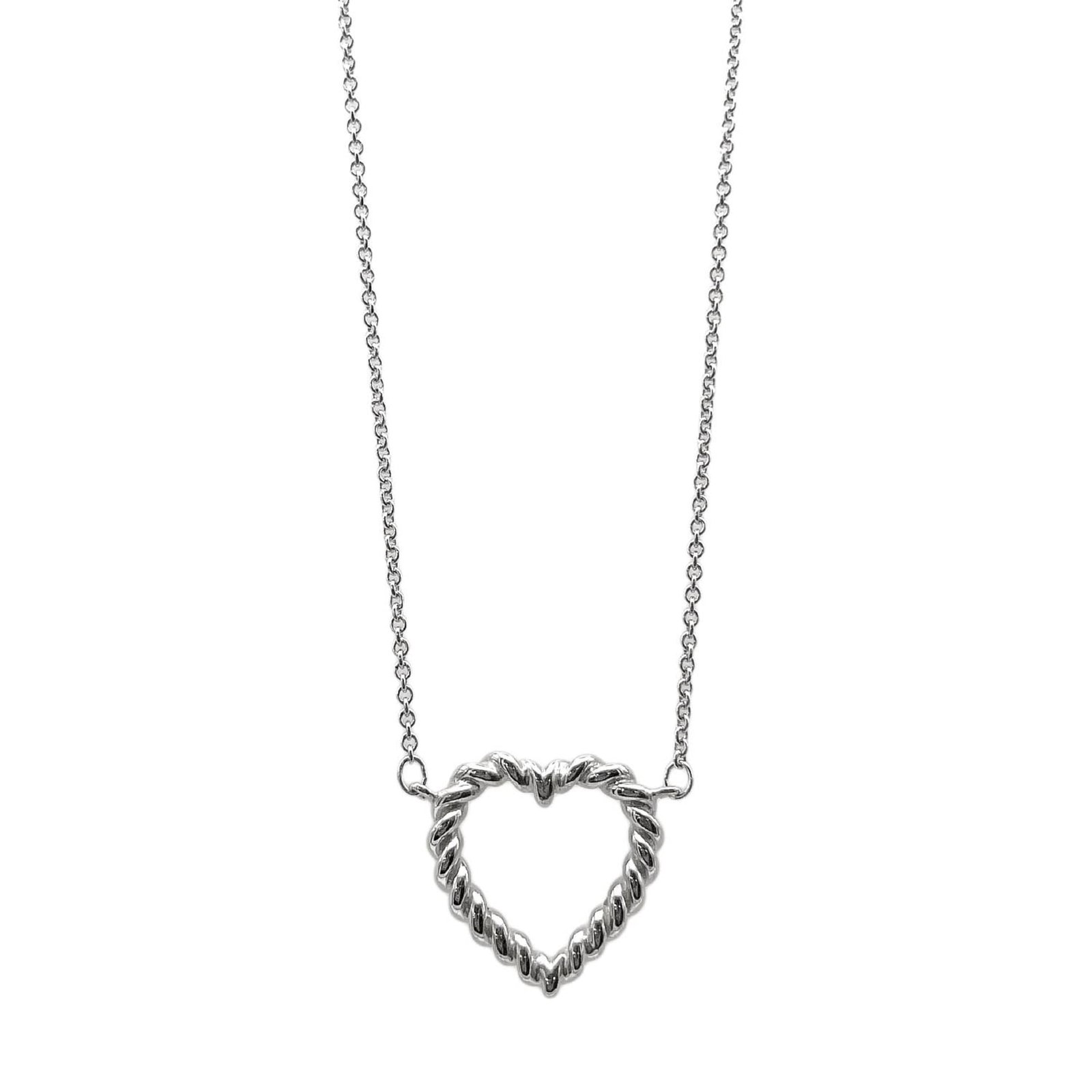 TIFFANY Silver 925: TIFFANY Silver 925 Silver 925 pendant from Tiffany, featuring a sleek and modern design. The necklace has a 43.5 cm circumference and a 20mm x 20mm pendant, making it a stylish addition to any
