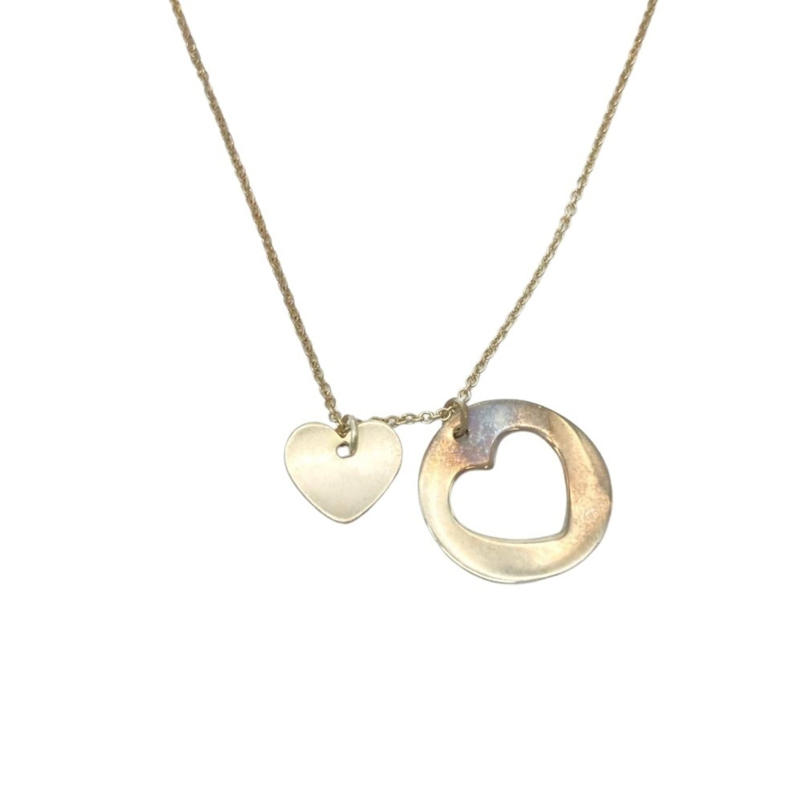 TIFFANY Silver 925: TIFFANY Silver 925 Silver 925 Tiffany necklace with a 15mm x 15mm pendant, featuring a 40.5 cm / 15.94'' adjustable neck circumference, bearing a signature. This necklace is made of sterling silver