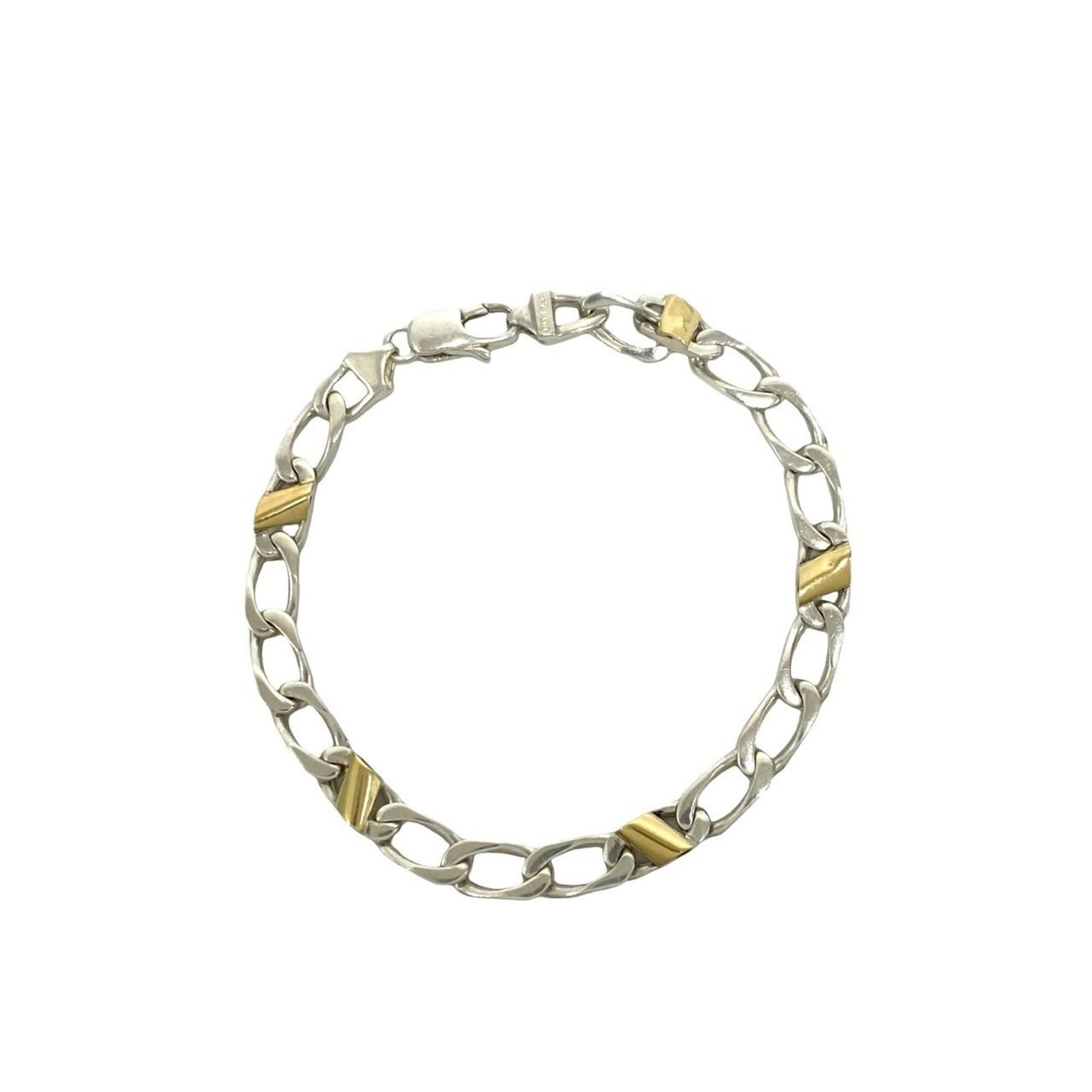 TIFFANY Charm Bracelet Silver 925 Yellow Gold (18K): TIFFANY Charm Bracelet Silver 925 Yellow Gold (18K) Silver 925 Yellow Gold (18K) Charm Bracelet from Tiffany, featuring a classic gold and silver design, is a timeless accessory for women. With its