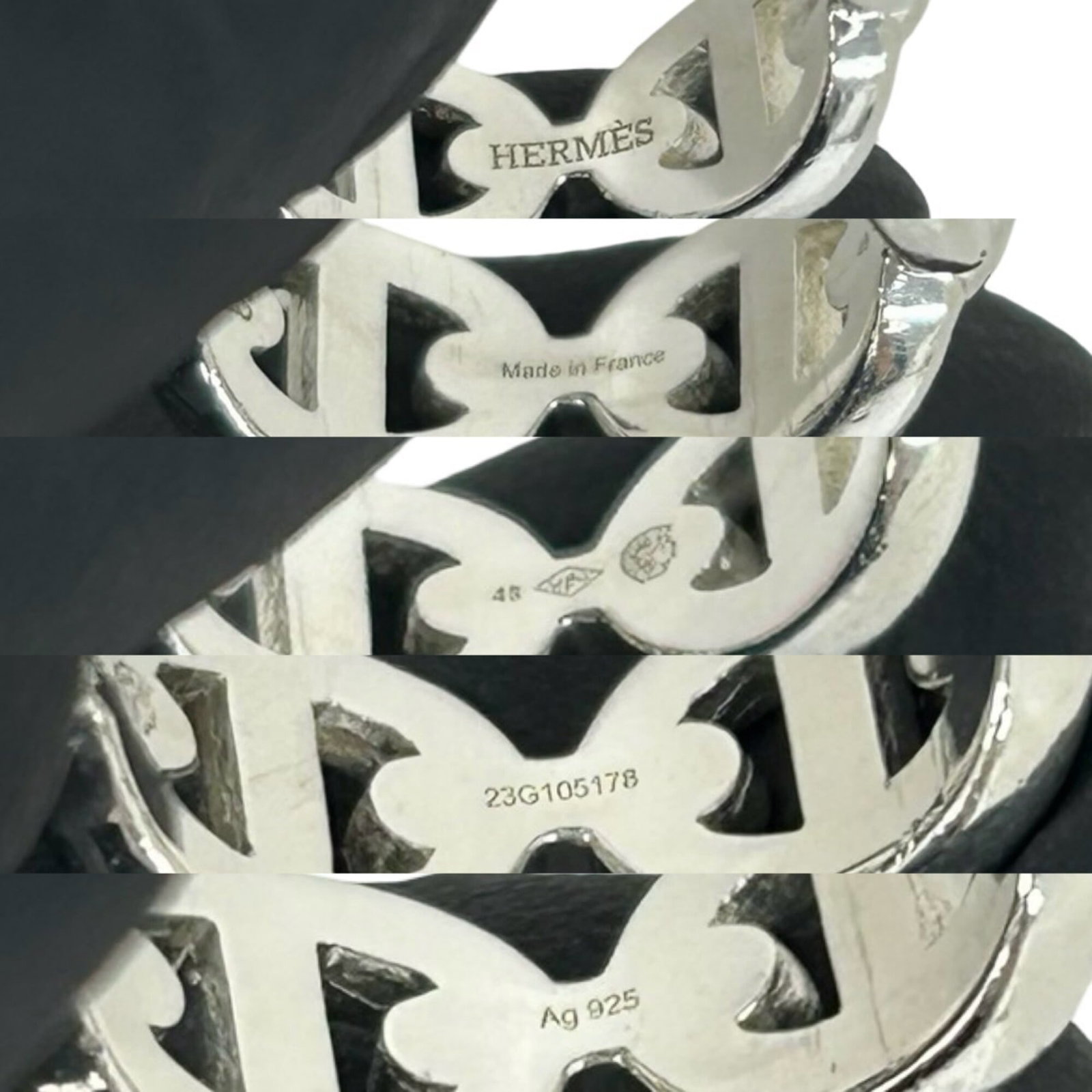 HERMES Band Ring Silver 925 - 3