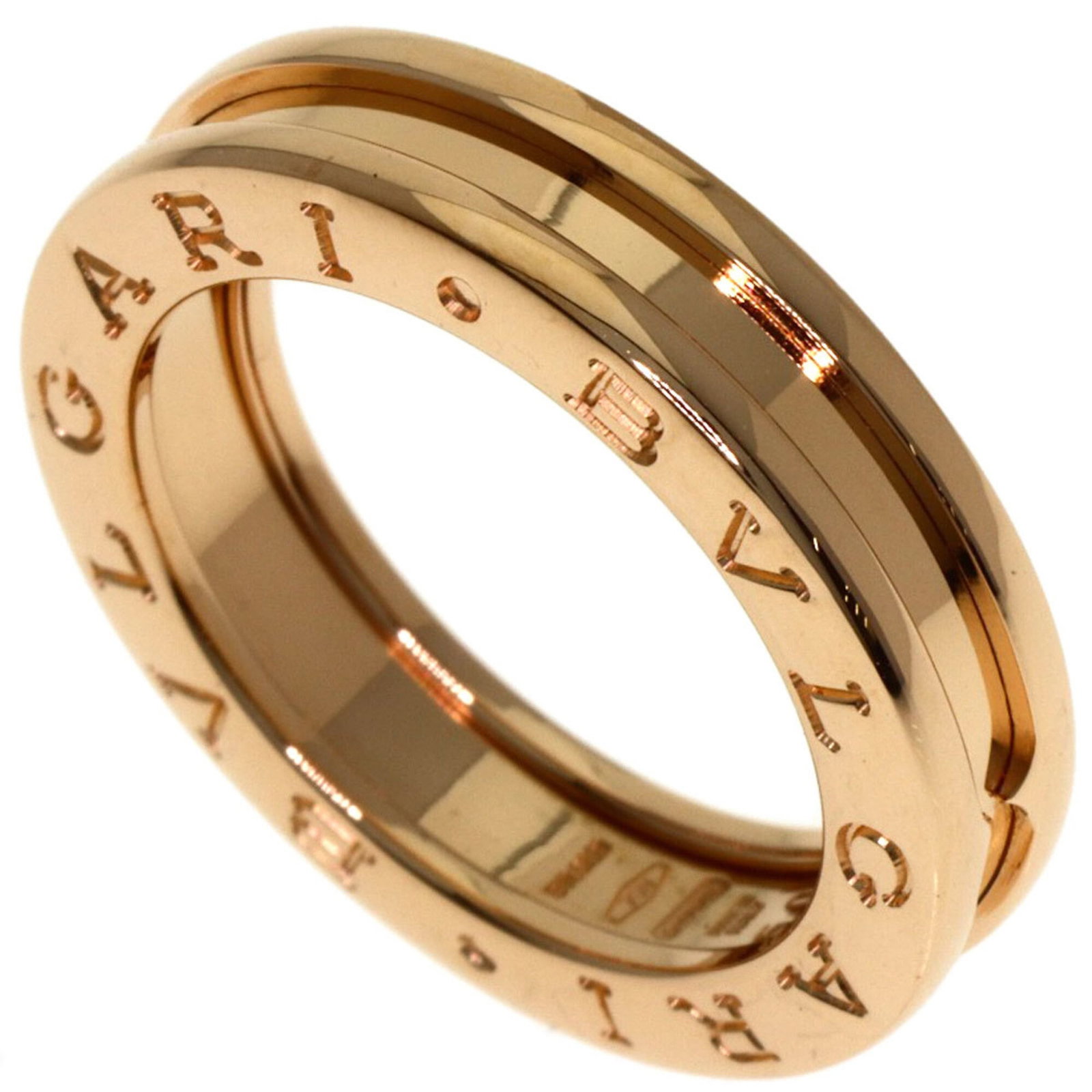 BVLGARI Band Ring Pink Gold (18K): BVLGARI Band Ring Pink Gold (18K) Pink gold (18K) Bvlgari band ring with a delicate 4.7mm width, perfect for adding a touch of elegance to any outfit. This like new used ring boasts a subtle pink hue