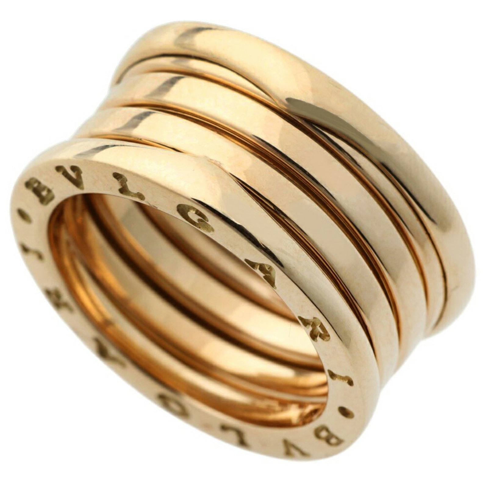BVLGARI Band Ring Yellow Gold (18K): BVLGARI Band Ring Yellow Gold (18K) Yellow gold (18K) BVLGARI Band Ring for Women. This like new used band ring features the iconic BVLGARI brand and is crafted from high-quality 18K yellow gold. With