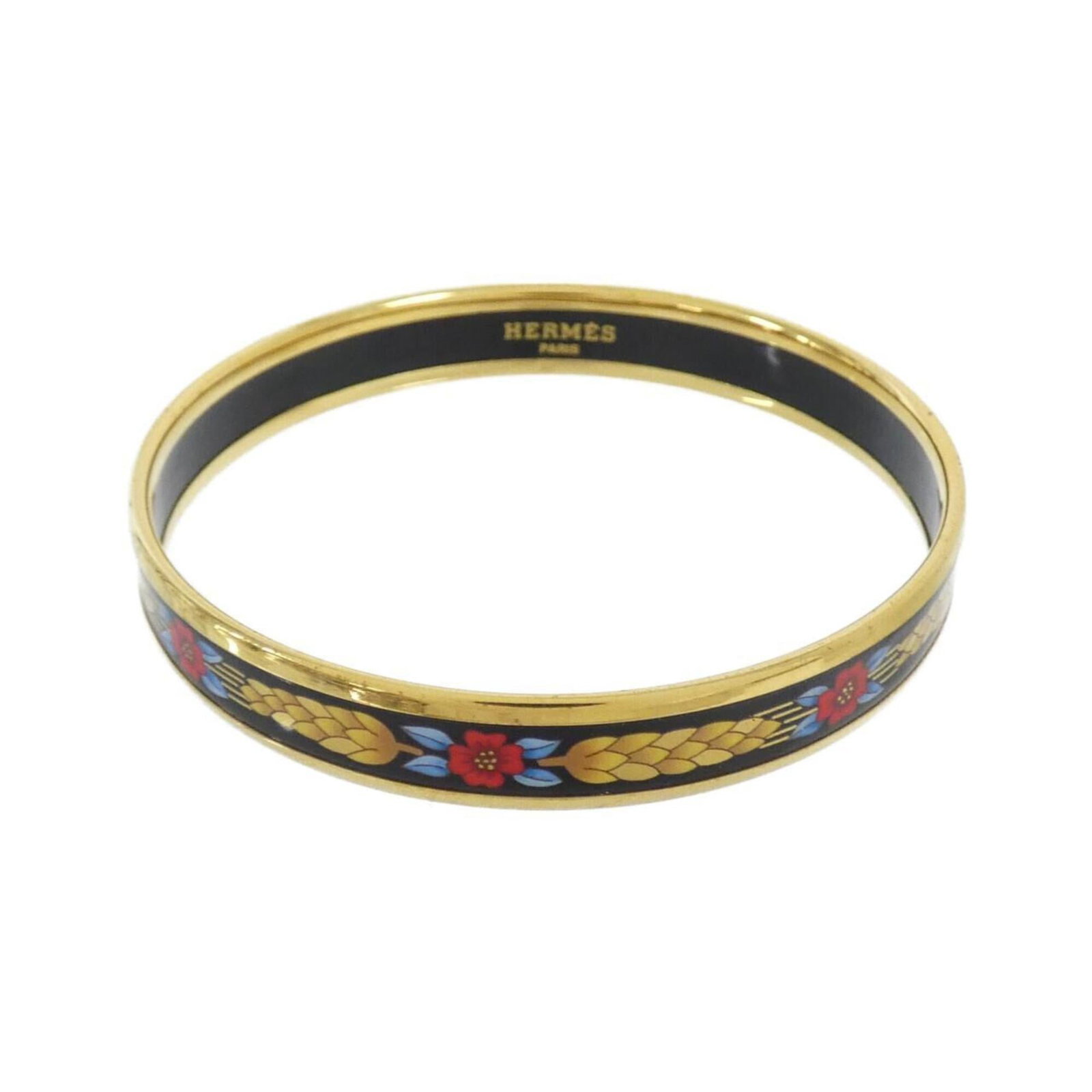 HERMES Charm Bracelet Blue Jaune Multi-Color: HERMES Charm Bracelet Blue Jaune Multi-Color The HERMES Charm Bracelet Blue Jaune Multi-Color is a gently used, multi-color charm bracelet in excellent condition. Minor scratches and light marks are p