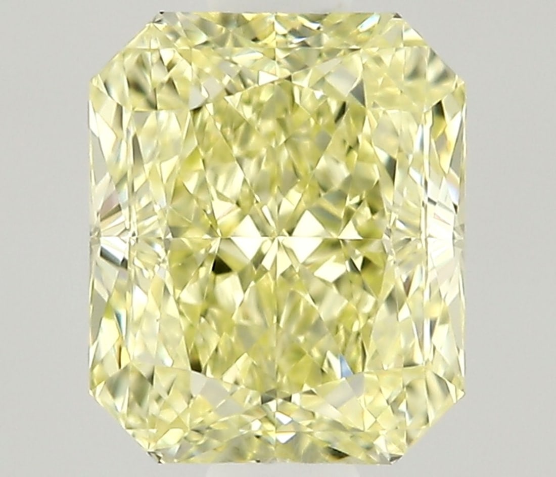 GIA Radiant 0.61ct Fancy Light Yellow IF - Loose Natural Diamond: GIA Radiant 0.61ct Fancy Light Yellow IF - Loose Natural Diamond GIA-certified, this 0.61ct Fancy Light Yellow IF diamond boasts exceptional clarity and polish, with a vibrant light yellow color. Meas