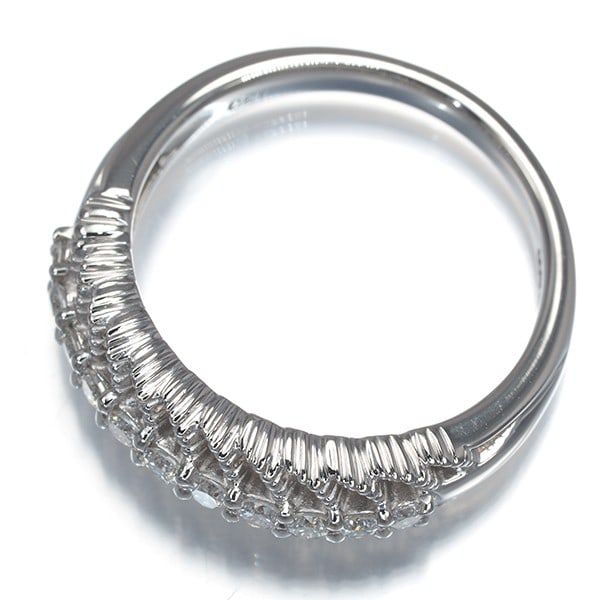 Diamond 0.30Ct Openwork Ring 900 Platinum - 3