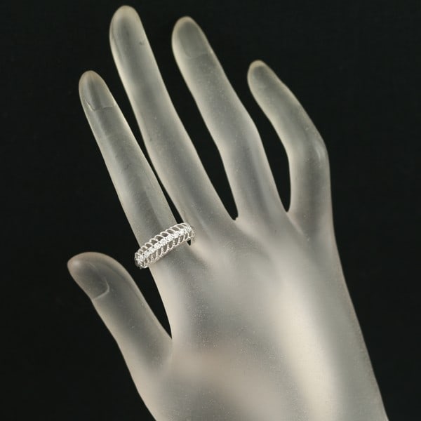 Diamond 0.30Ct Openwork Ring 900 Platinum - 5