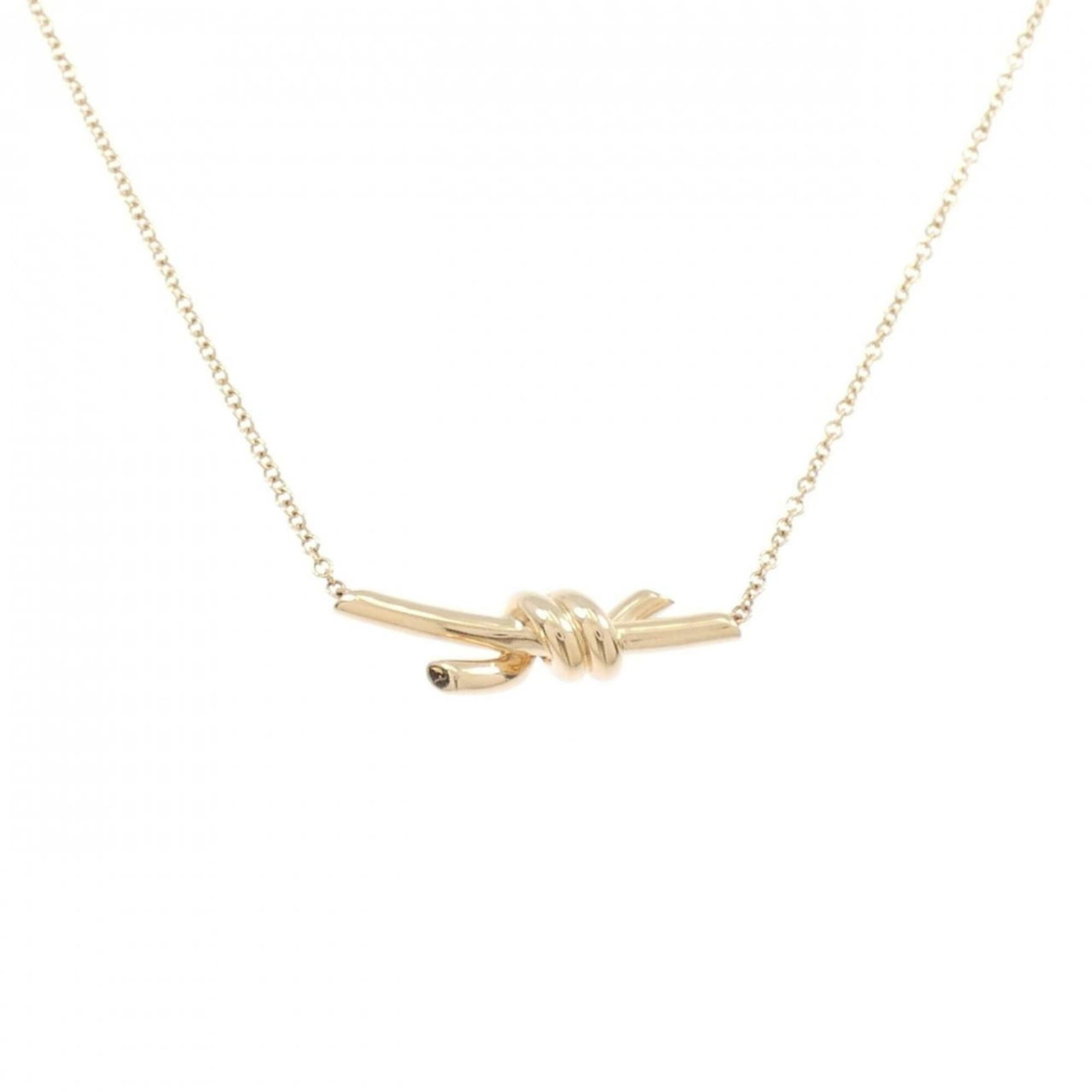 TIFFANY Pink Gold (18K): TIFFANY Pink Gold (18K) Pink gold (18K) pendant necklace from Tiffany, featuring a beautiful design in this luxurious material. Available in a range of sizes to fit different neck circumferences, this