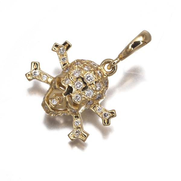Ahkah Pendant Diamond 0.25Ct Skull 18K 750 Yellow Gold: Ahkah Pendant Diamond 0.25Ct Skull 18K 750 Yellow Gold The Ahkah Pendant Diamond 0.25Ct Skull 18K 750 Yellow Gold features a natural diamond set in a 10.9 x 15.5mm design, crafted from 18K yellow gold