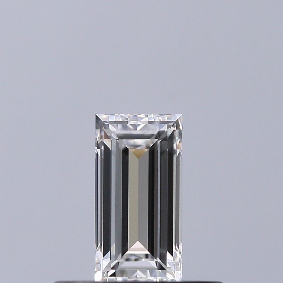 GIA Baguette 0.33ct E VVS2 - Loose Natural Diamond: GIA Baguette 0.33ct E VVS2 - Loose Natural Diamond GIA-certified, this 0.33ct E VVS2 diamond boasts exceptional clarity and cut, with EX polish and symmetry. Measuring 5.76L x 2.91W x 1.87H, its natur