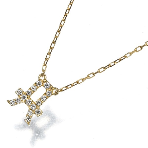 Ahkah Necklace Diamond 0.07Ct Initial A 18K 750 Yellow Gold: Ahkah Necklace Diamond 0.07Ct Initial A 18K 750 Yellow Gold 18k yellow gold pendant featuring a 0.07ct diamond, a natural diamond creation in a pendant style. The necklace measures 37-40cm in length