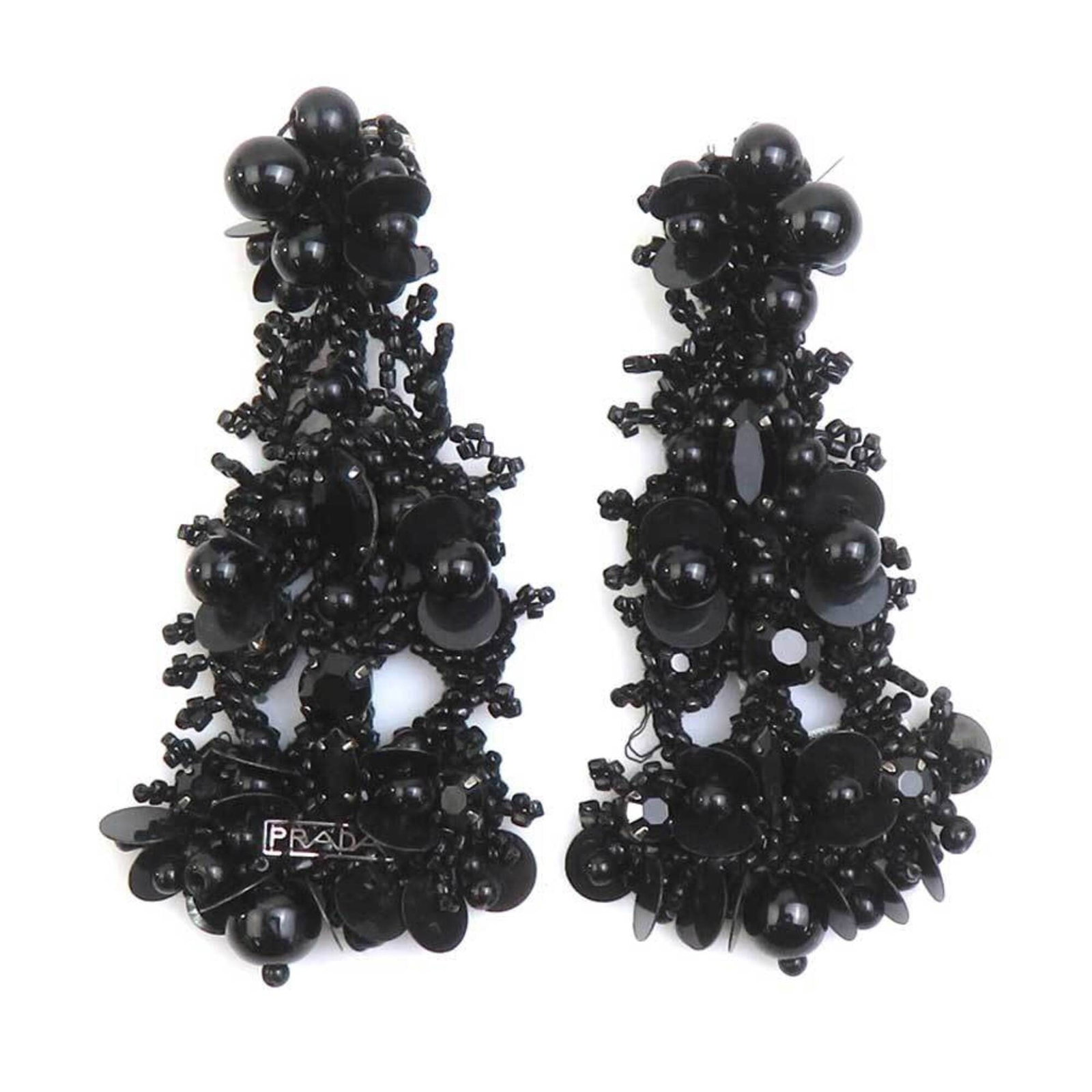 PRADA Clip Earrings Black (1 of 12)