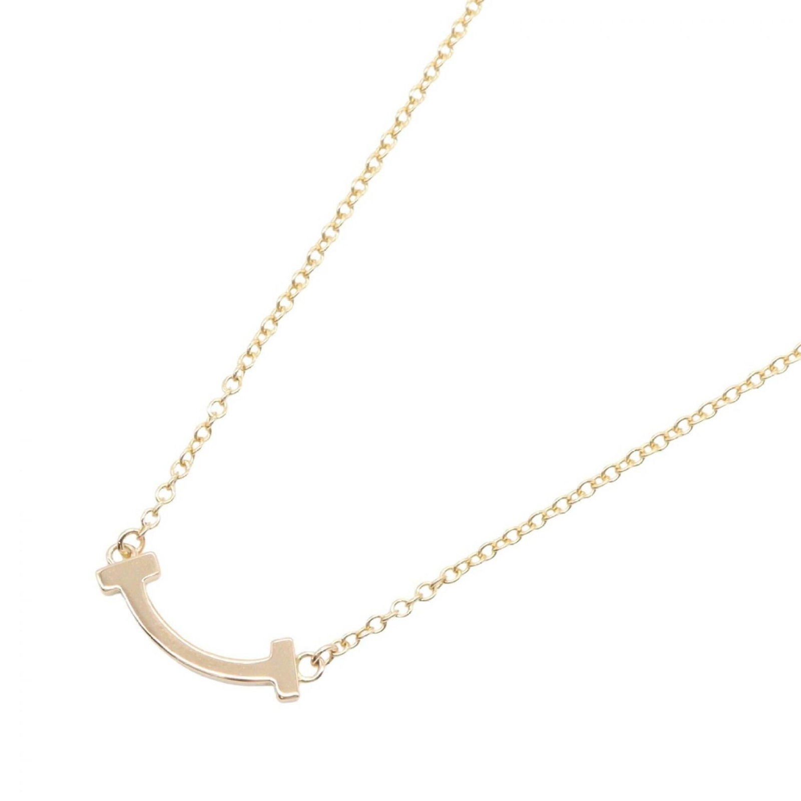 TIFFANY Pink Gold (18K): TIFFANY Pink Gold (18K) Pink gold (18K) necklace with a 3mm x 13mm pendant, crafted in a timeless Tiffany design, features a delicate 41 cm - 45.5 cm neck circumference. This necklace is in like new c