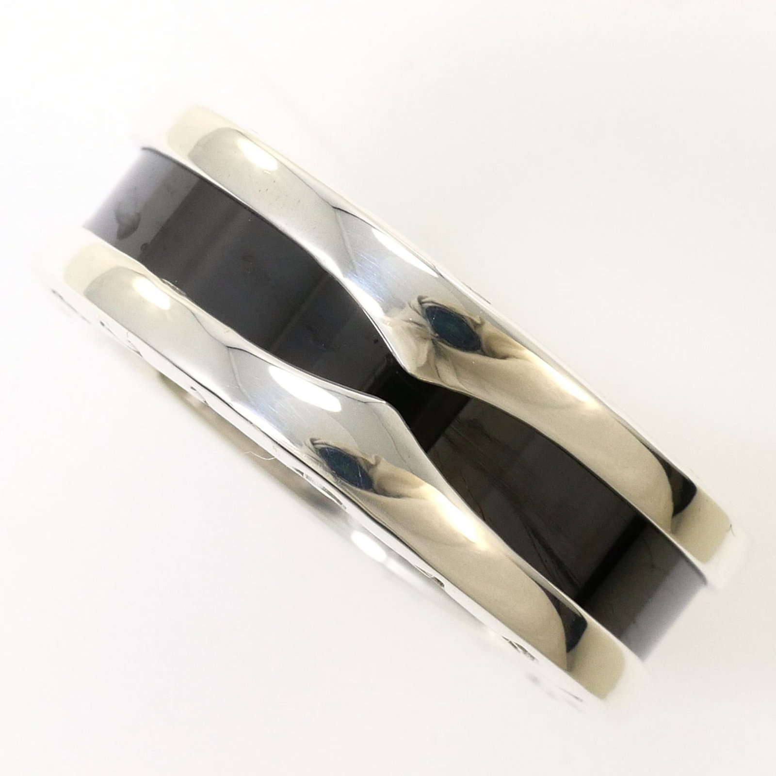 BVLGARI Band Ring Ceramic Silver 925 (1 of 8)