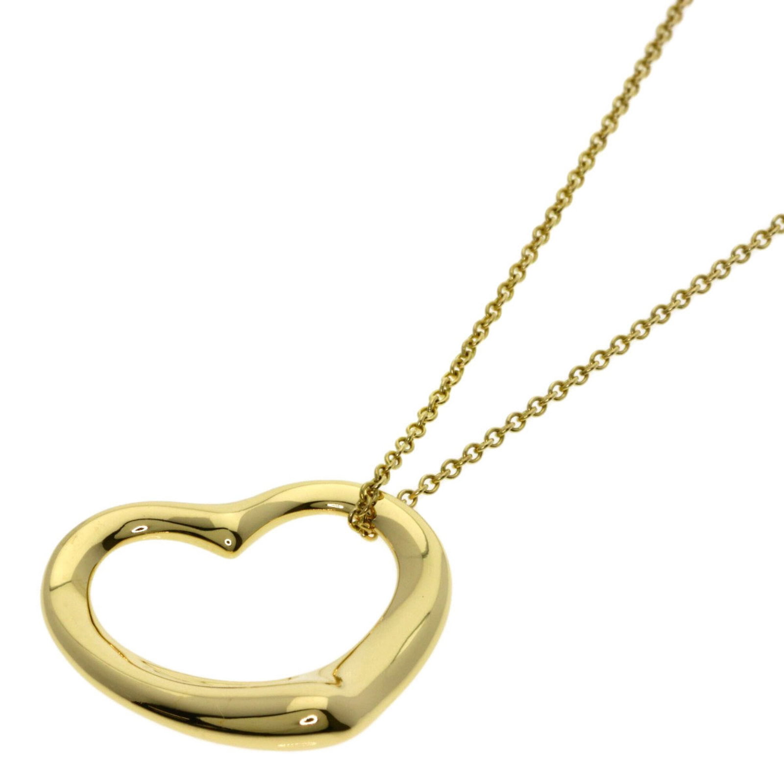 TIFFANY Yellow Gold (18K): TIFFANY Yellow Gold (18K) Yellow gold (18K) Tiffany necklace in excellent condition, featuring a 41 cm chain and a 18.5mm x 22mm pendant with minor scratches and light marks. The necklace is made from