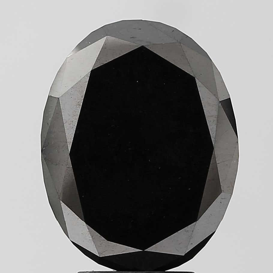 Oval 3.82ct Fancy Black VVS2 - Loose Natural Diamond: Oval 3.82ct Fancy Black VVS2 - Loose Natural Diamond Oval cut diamond with a vibrant Fancy Black color, boasting an exceptional VVS2 clarity grade and EX polish. Measuring 12.98L x 10.04W x 3.28H,