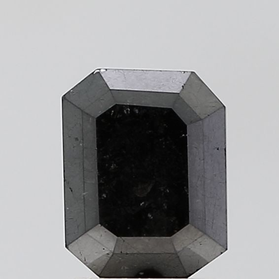 Emerald 1.5ct Black VVS2 - Loose Natural Diamond: Emerald 1.5ct Black VVS2 - Loose Natural Diamond 1.5ct Emerald Cut Black Diamond with exceptional clarity, featuring a VVS2 grade and EX polish, showcasing its natural beauty in a unique and striking