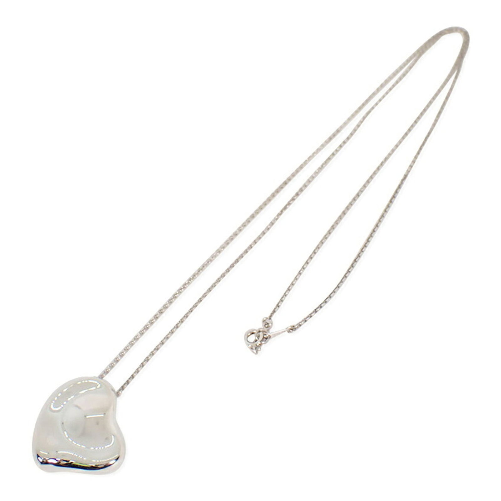 TIFFANY Sterling Silver 925: TIFFANY Sterling Silver 925 Sterling silver 925 Tiffany necklace with a 21.3mm x 25mm pendant, featuring a 66 cm / 25.98'' adjustable neck circumference, gently used with minor signs of wear. The neck