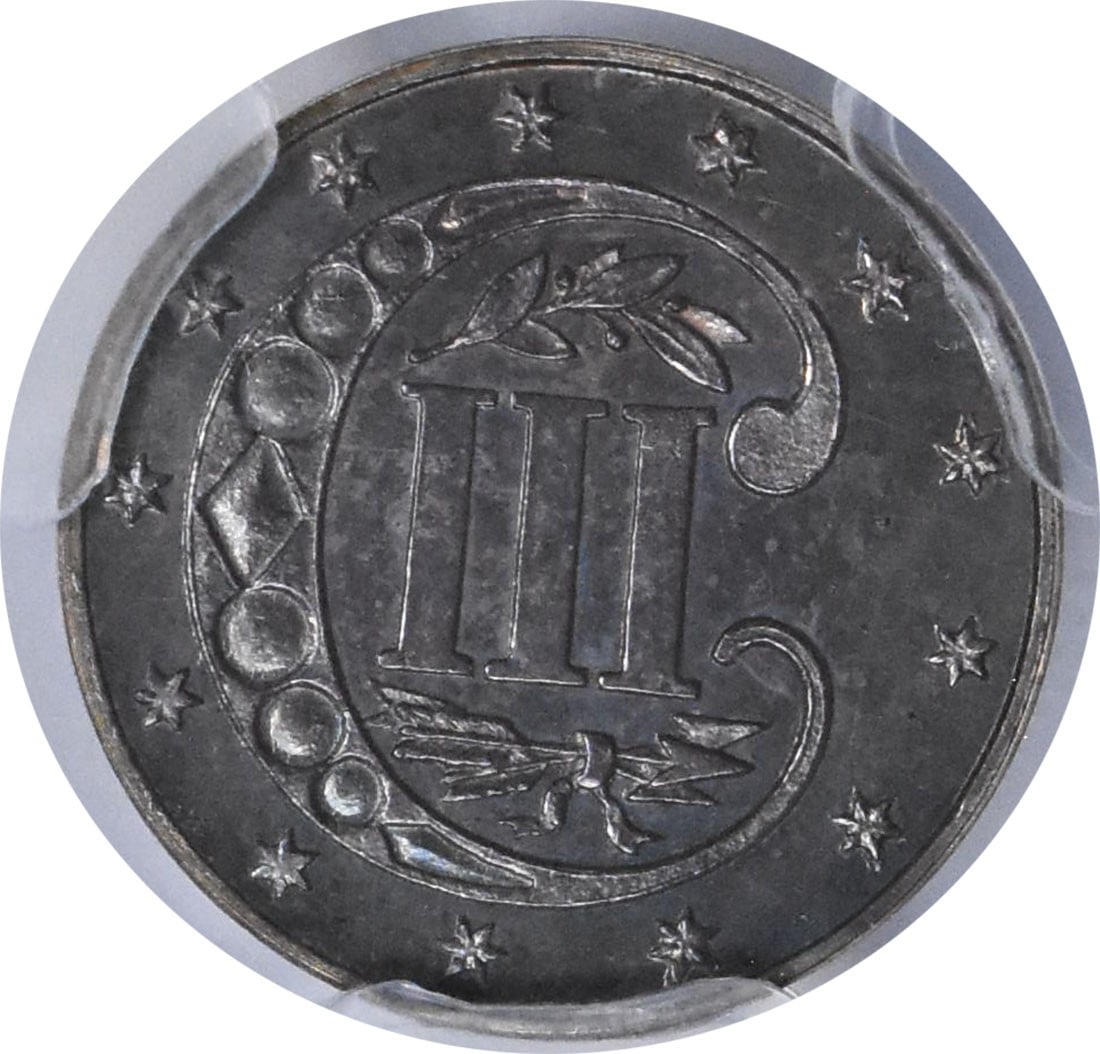 Silver Three Cent 1869 PCGS PR64 CAC - 3