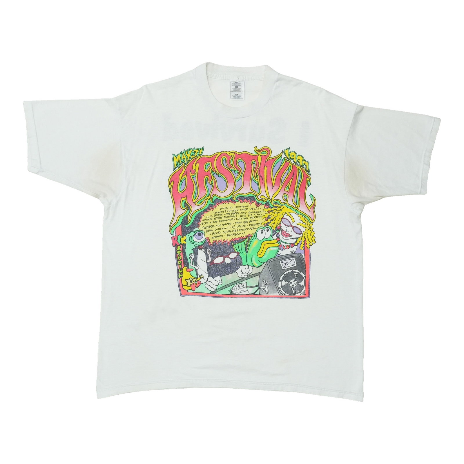 1997 HFStival I Survived Concert Shirt: 1997 HFStival I Survived Concert Shirt Authentic 1997 HFStival I Survived Concert Shirt. This vintage concert tee features a bold design and a unique history, having been worn by fans who braved the e