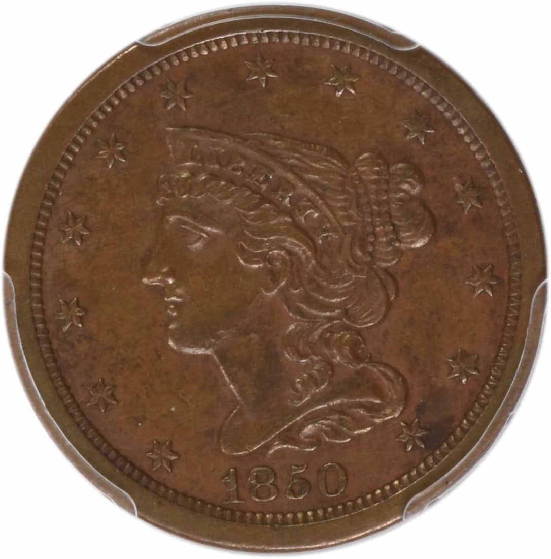 AU50 PCGS Half Cent - 2