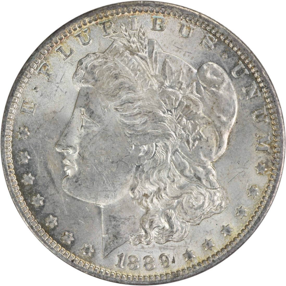 Uncertified AU Slider Morgan Silver Dollar 1889: Uncertified AU Slider Morgan Silver Dollar 1889 The 1889 AU Slider Morgan Silver Dollar is a circulated coin with a rich history, featuring George T. Morgan's iconic design and a reeded edge. Made fro
