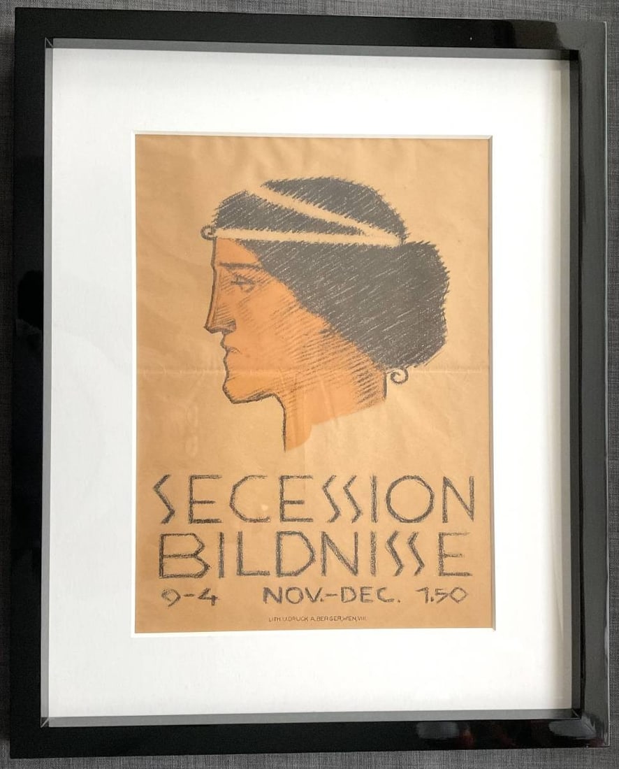 1918 Vienna Secession Bildnisse Poster H Kraus Austria Framed: 1918 Vienna Secession Bildnisse Poster H Kraus Austria Framed Item Specifics: Artist: H. Kraus Unit Of Sale: Single Piece Signed By: WOU-KI ZAO Image Orientation: Portrait Size: Medium Material: Paper