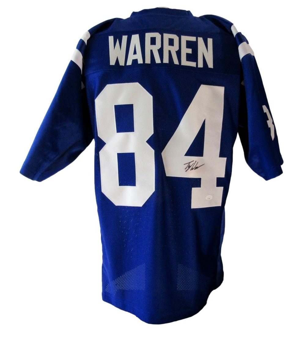 Tyler Warren Indianapolis Colts Pro-Style Custom Sewn Jersey JSA 201625: Tyler Warren Indianapolis Colts Pro-Style Custom Sewn Jersey JSA 201625 Item Specifics: Autograph Authentication: James Spence Authentication (JSA) Original/Reprint: Original Player: Tyler Warren Prod