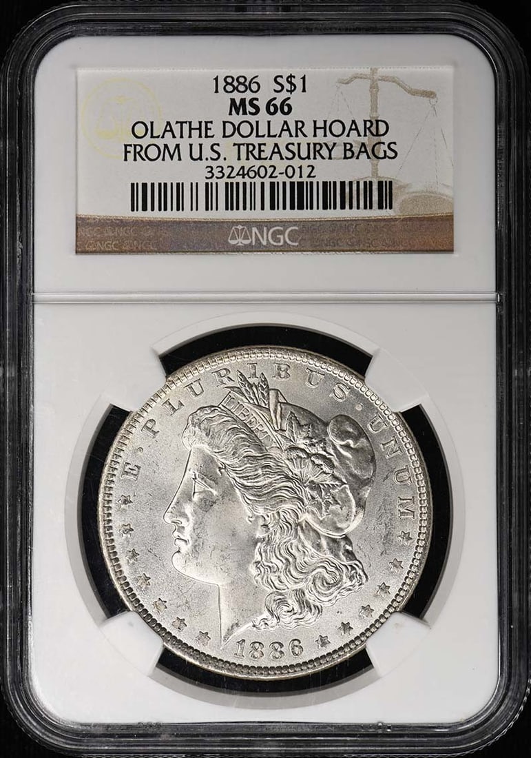 1886 Morgan Dollar S$1 NGC MS66: 1886 Morgan Dollar S$1 NGC MS66 The 1886 Morgan Dollar S$1 NGC MS66 is a highly detailed and well-crafted coin, certified by the Numismatic Guaranty Corporation (NGC) with a grade of MS66. This uncirc