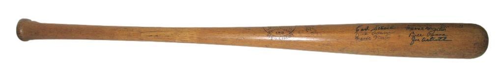 1940s Multi-Signed 34" Vintage Wood Baseball Bat Philadelphia Athletics (1 of 4)