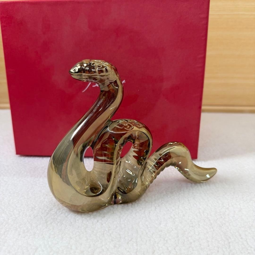 Baccarat Original Ornament Crystal Decorative Figurine with Snake Sculpture Box (1 of 7)