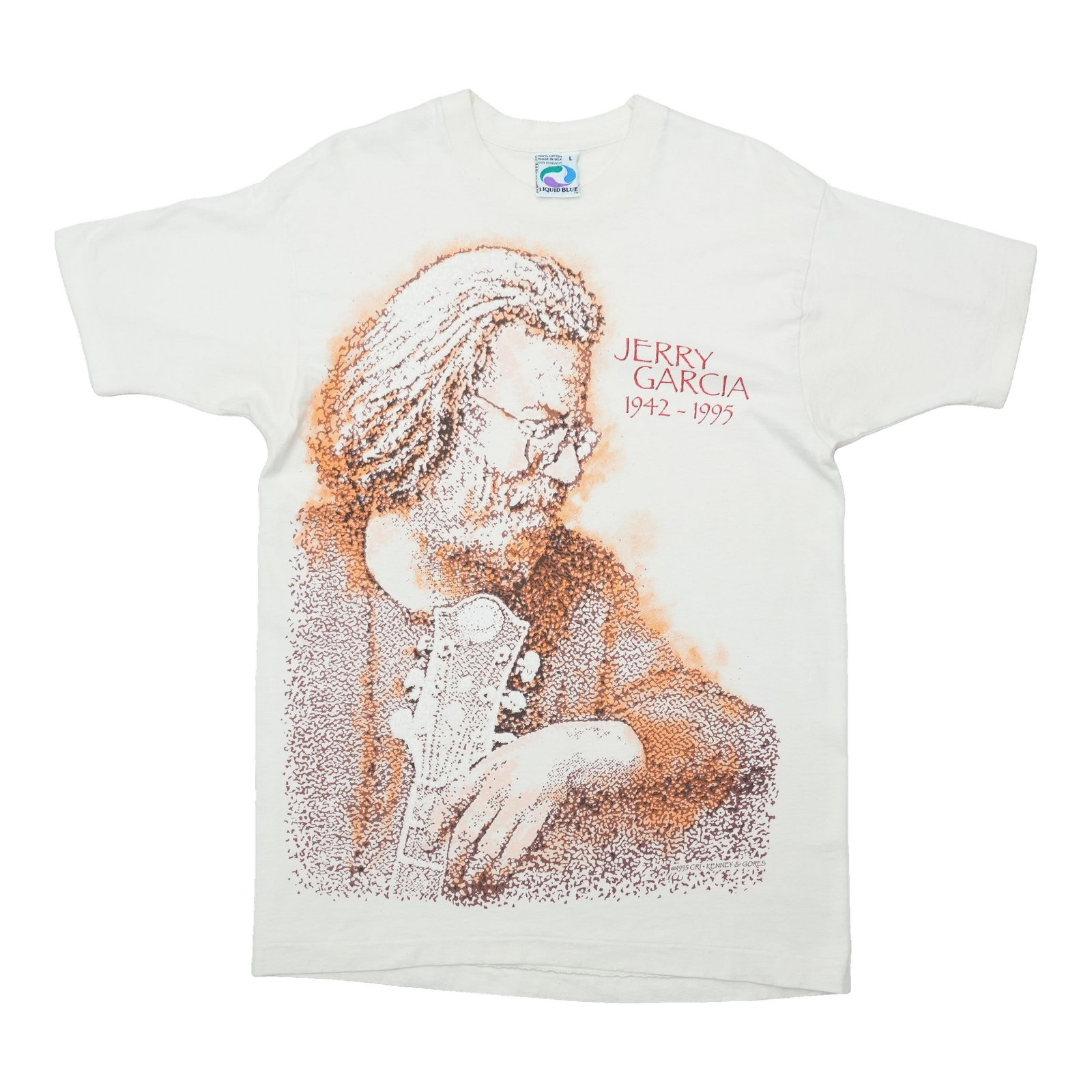 Blue Liquid Shirt Memorial Jerry Garcia 1995 (1 of 4)