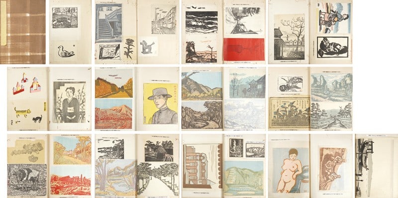 Woodblock prints 38 sheets Japanese eucalyptus 1932 33 magazine collection (1 of 4)