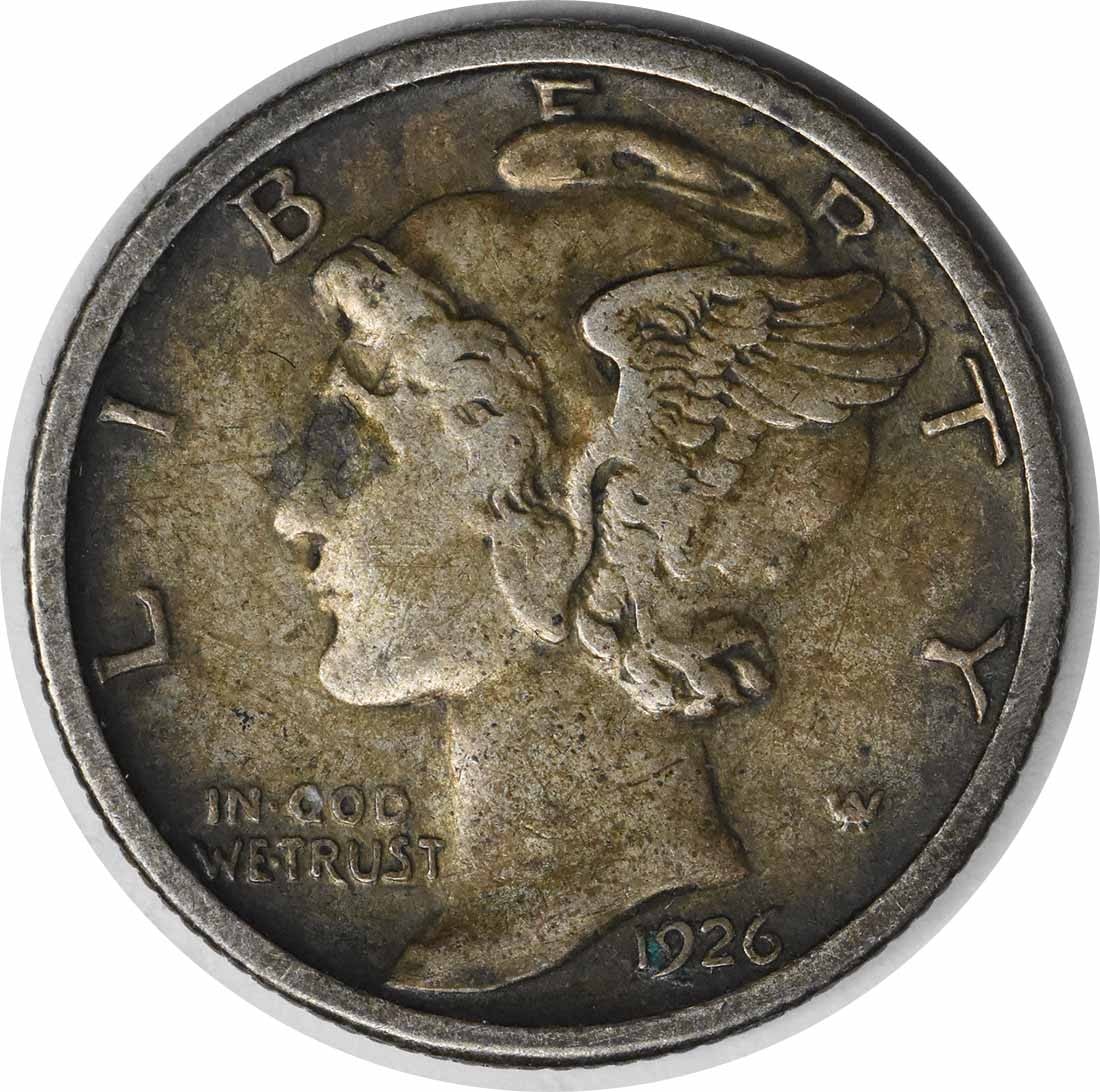 Uncertified Mercury Silver Dime 1926-S (1 of 2)