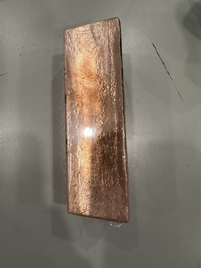 100 Oz Solid .999 Poured Copper Bar - 2