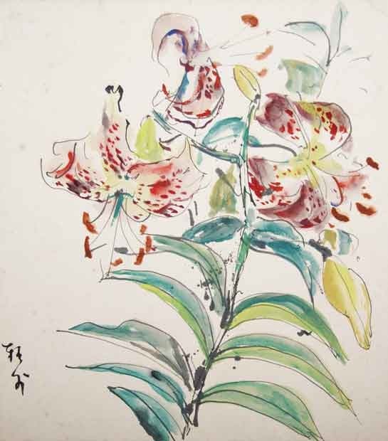 Kawaguchi Kigai Lily Flower Woodblock Print Japanese Art Shikishi Board: Kawaguchi Kigai Lily Flower Woodblock Print Japanese Art Shikishi Board Item Specifics: Artist: Kawaguchi Kigai Subject: Lily Material: Ink and pigment on Shikishi board Style: Japanese Year Of Produc