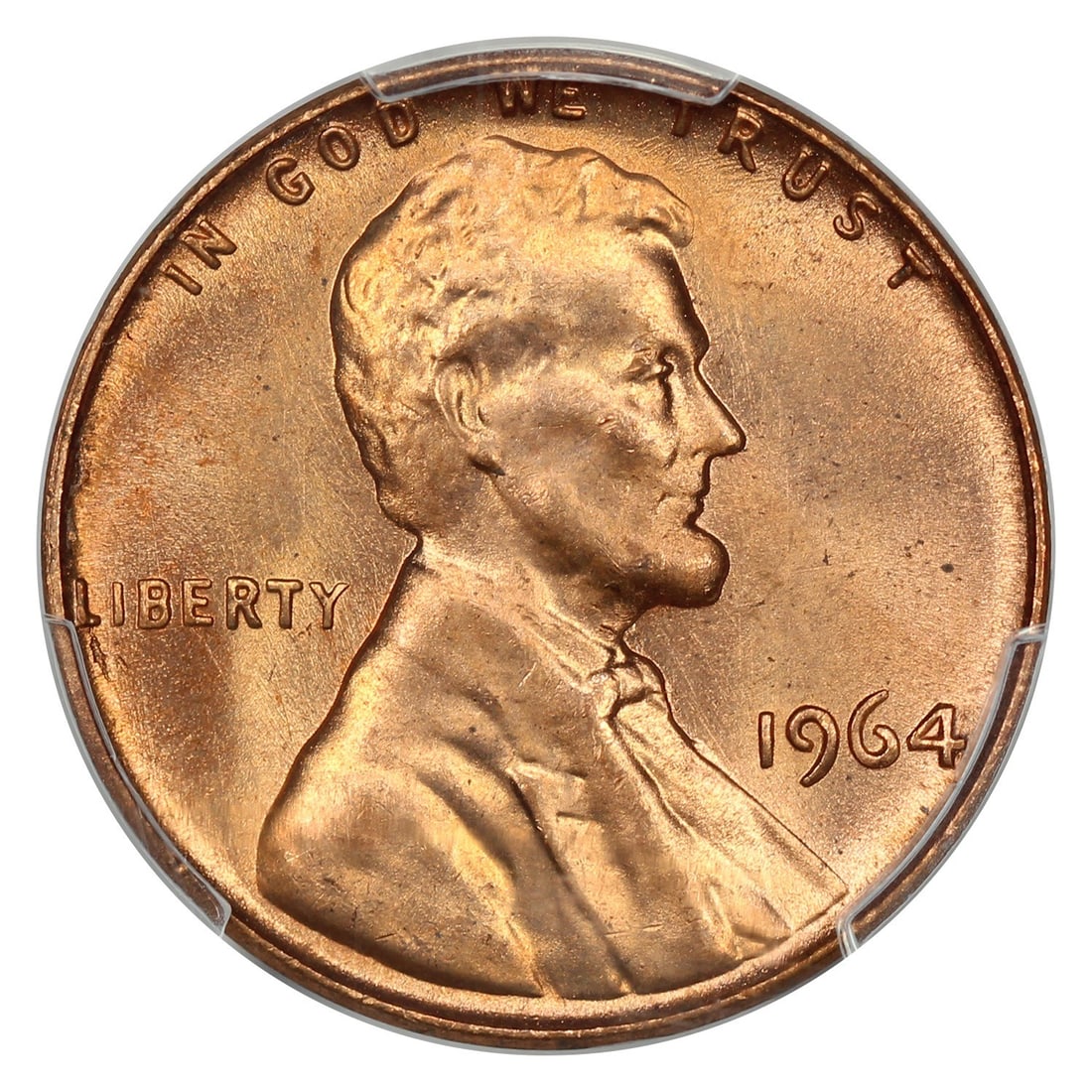 PCGS MS67RD Lincoln Cent 1C 1964 - 3